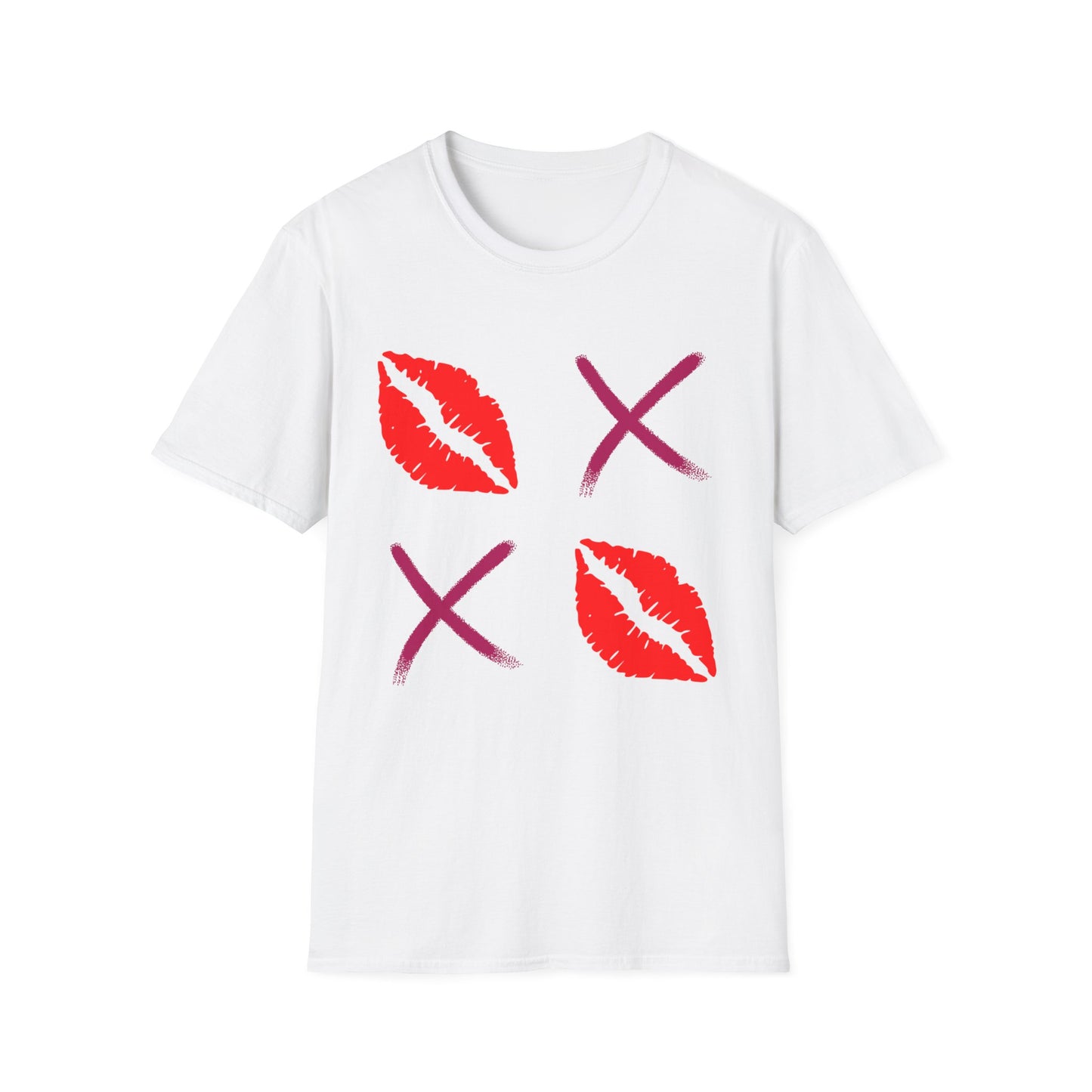 Kiss Mark Unisex Softstyle T-Shirt - Trendy & Fun Graphic