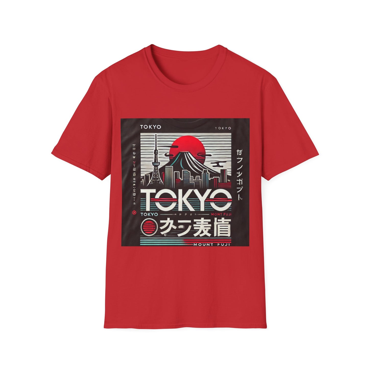 Tokyo Inspired Unisex Softstyle T-Shirt with Mount Fuji Graphic