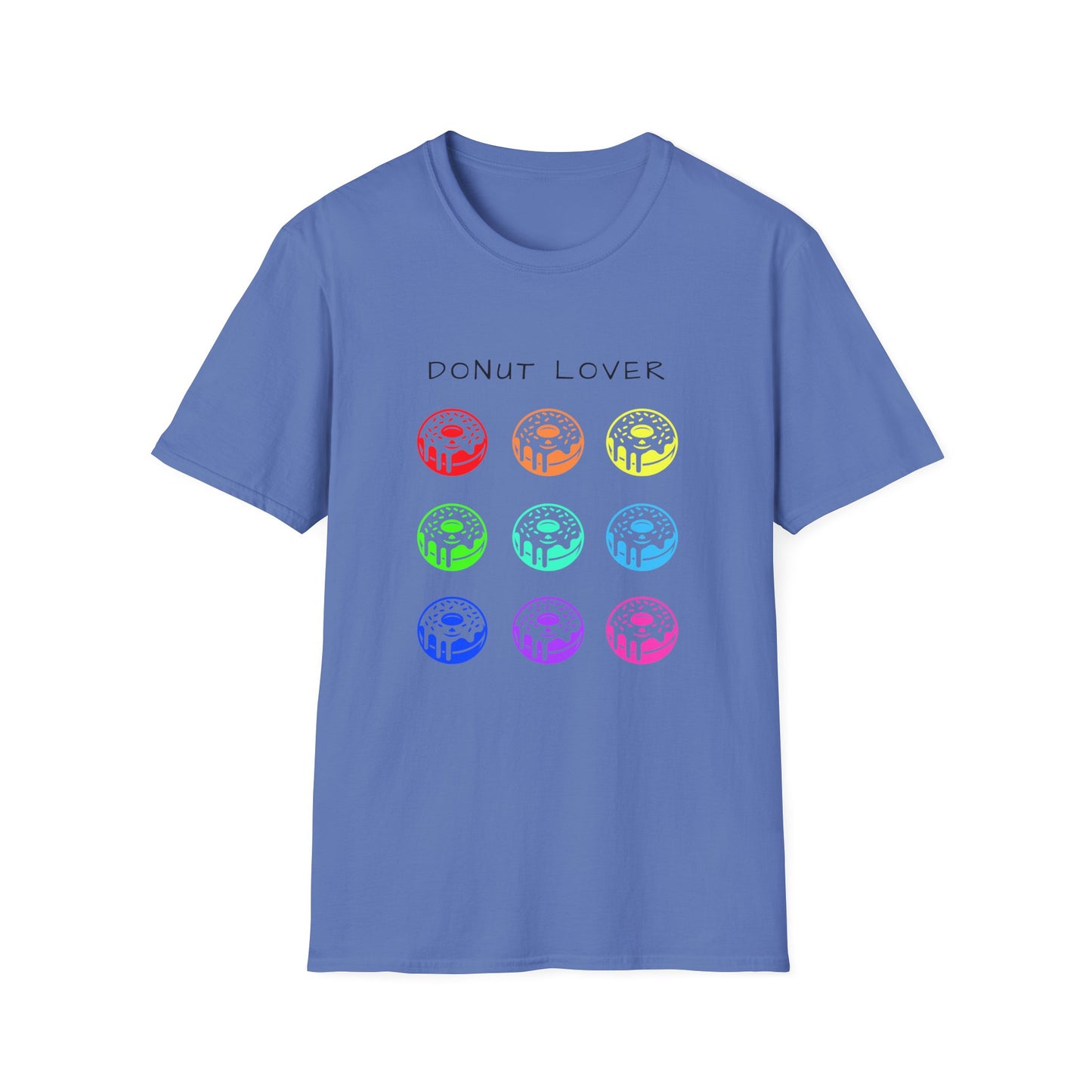 Donut Lover Unisex Softstyle T-Shirt - Colorful Fun for Sweet Treat Enthusiasts