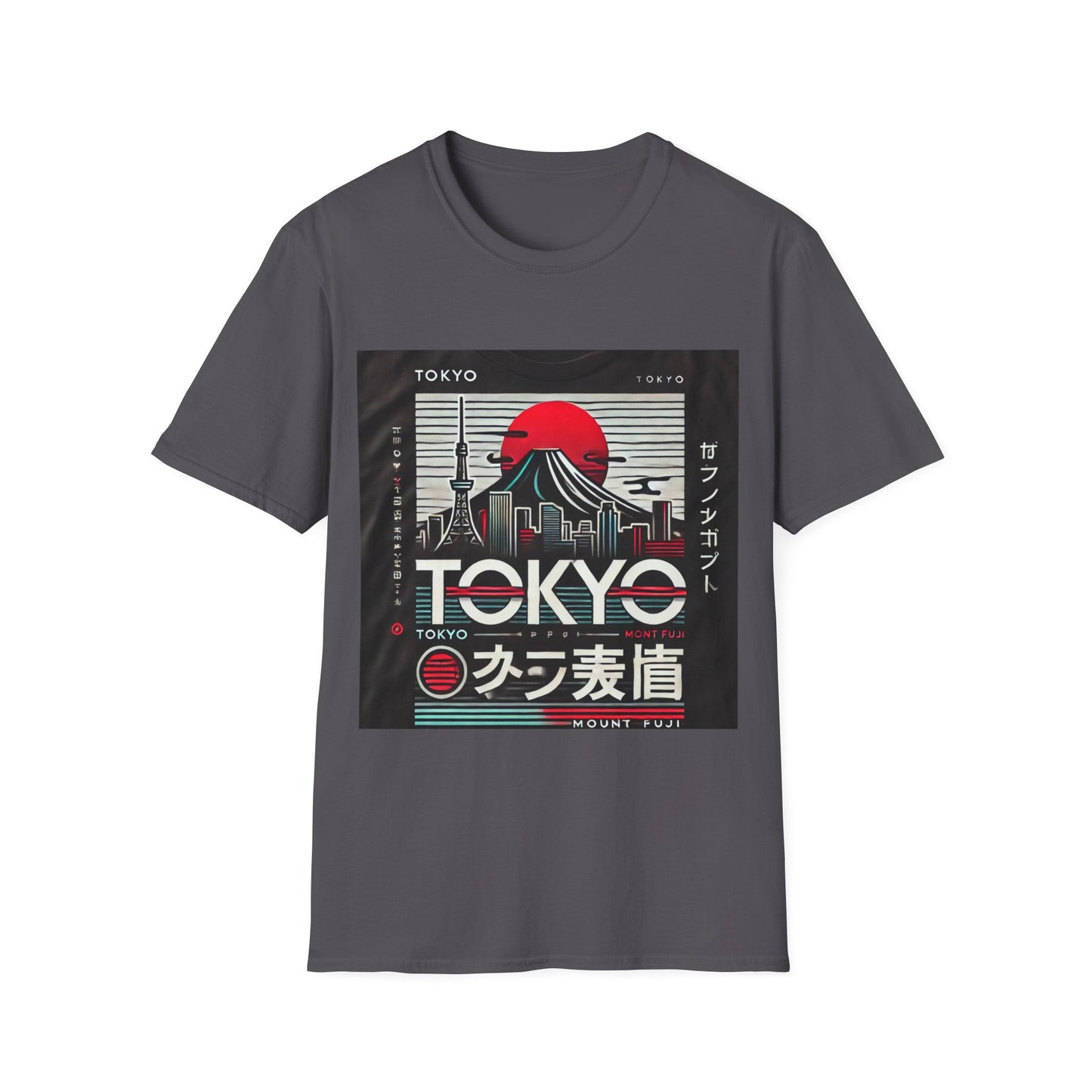 Tokyo Inspired Unisex Softstyle T-Shirt with Mount Fuji Graphic
