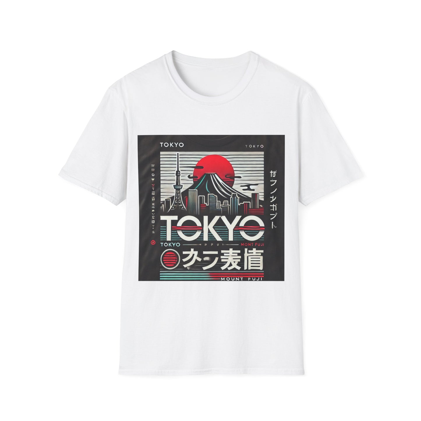 Tokyo Inspired Unisex Softstyle T-Shirt with Mount Fuji Graphic