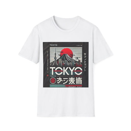 Tokyo Inspired Unisex Softstyle T-Shirt with Mount Fuji Graphic