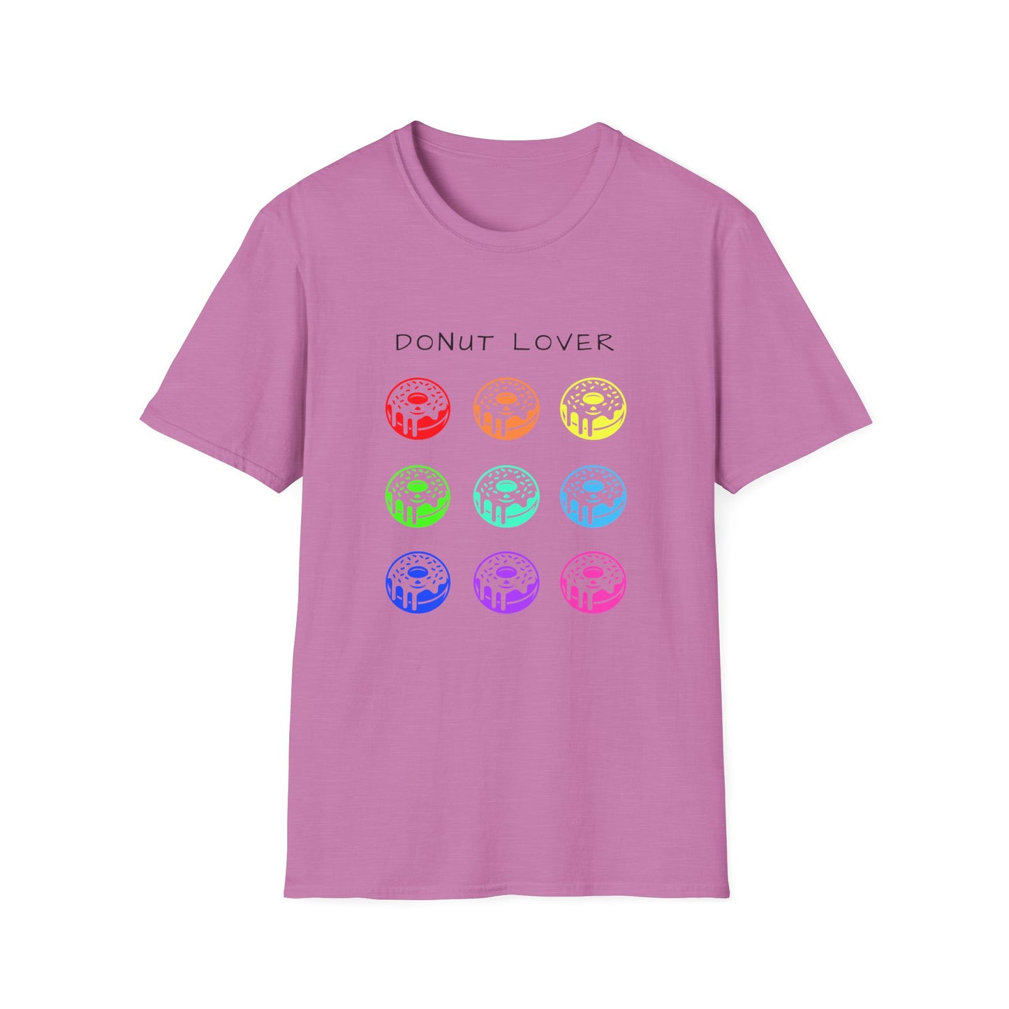 Donut Lover Unisex Softstyle T-Shirt - Colorful Fun for Sweet Treat Enthusiasts