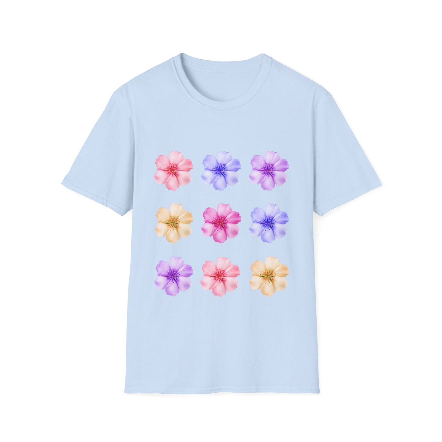 Floral Softstyle Unisex T-Shirt - Vibrant Summer Blooms