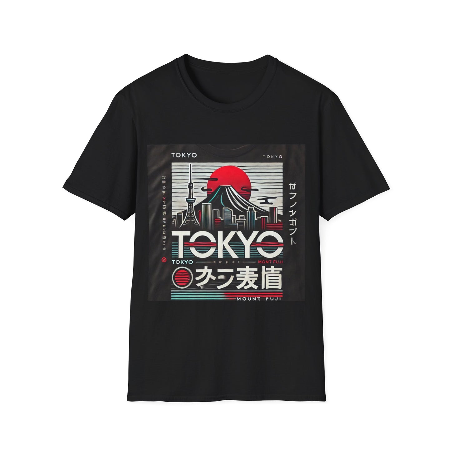 Tokyo Inspired Unisex Softstyle T-Shirt with Mount Fuji Graphic