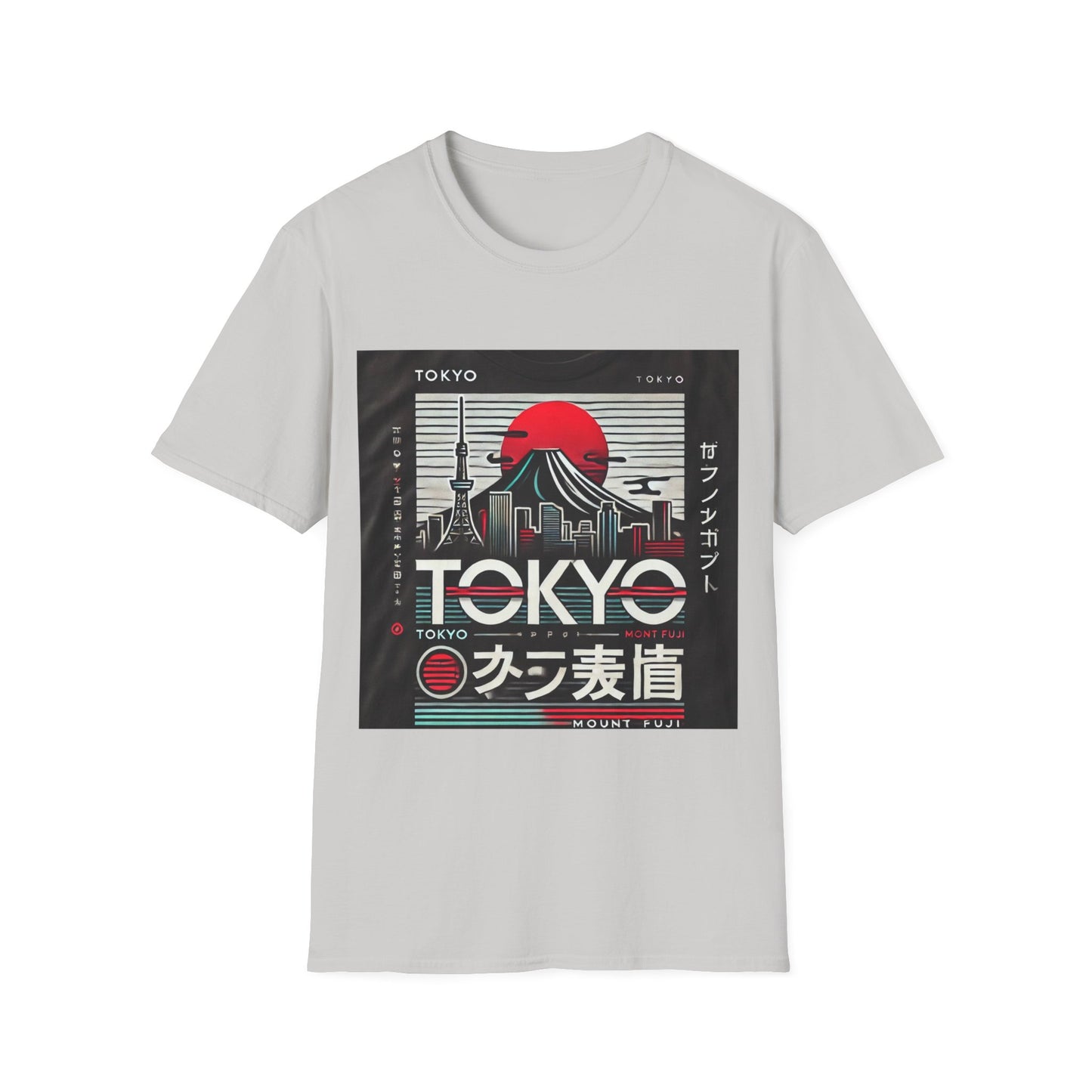 Tokyo Inspired Unisex Softstyle T-Shirt with Mount Fuji Graphic