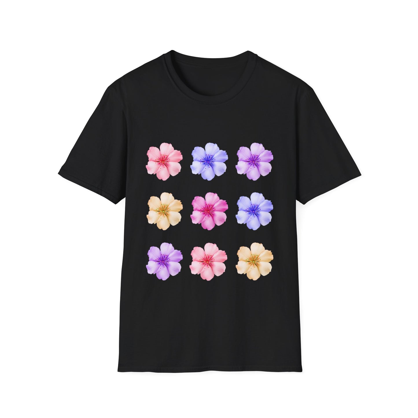 Floral Softstyle Unisex T-Shirt - Vibrant Summer Blooms