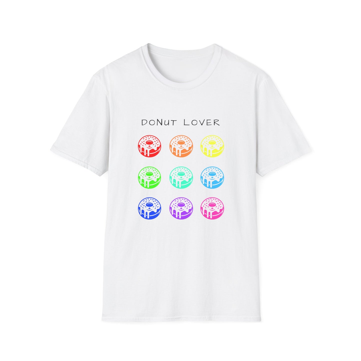 Donut Lover Unisex Softstyle T-Shirt - Colorful Fun for Sweet Treat Enthusiasts