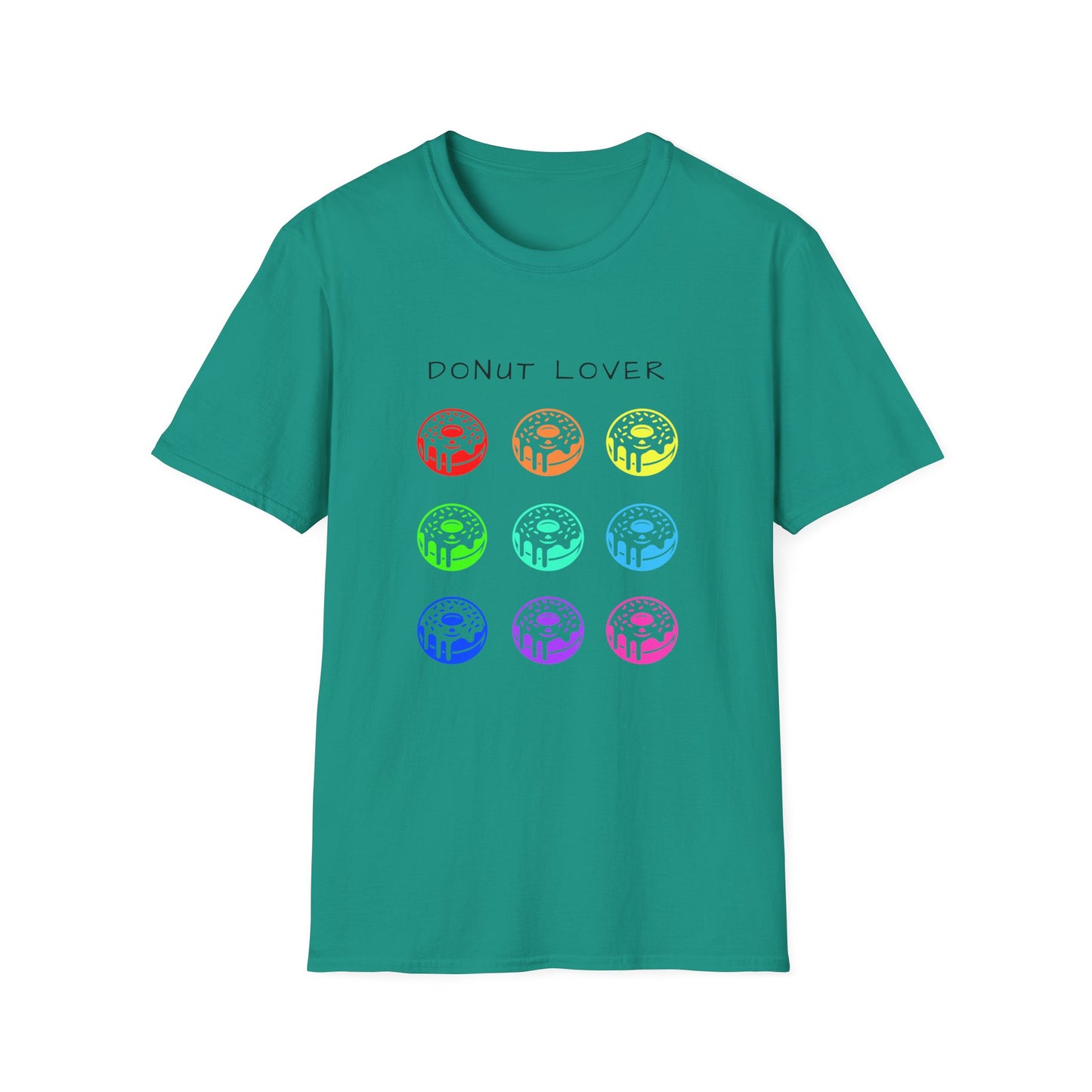 Donut Lover Unisex Softstyle T-Shirt - Colorful Fun for Sweet Treat Enthusiasts