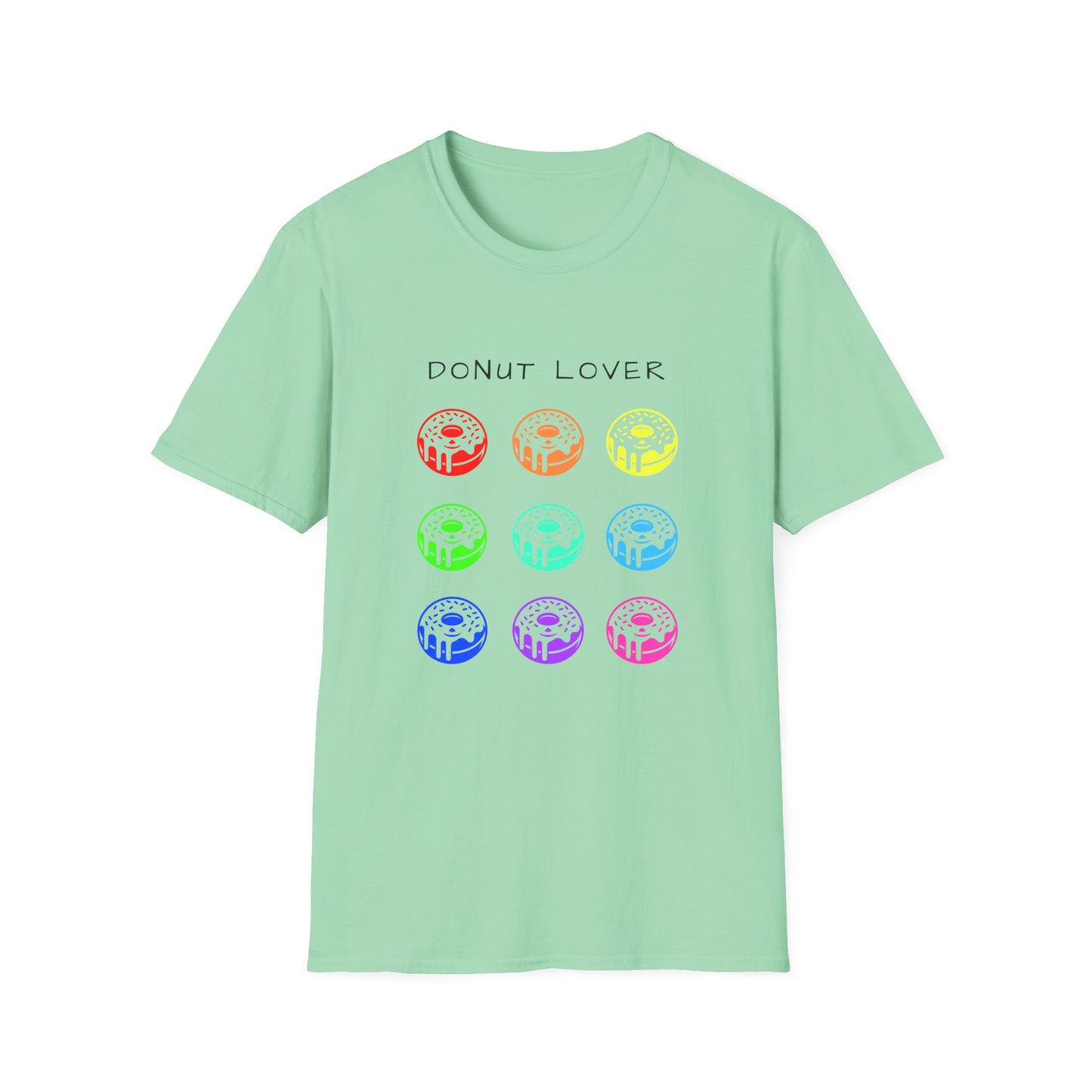 Donut Lover Unisex Softstyle T-Shirt - Colorful Fun for Sweet Treat Enthusiasts