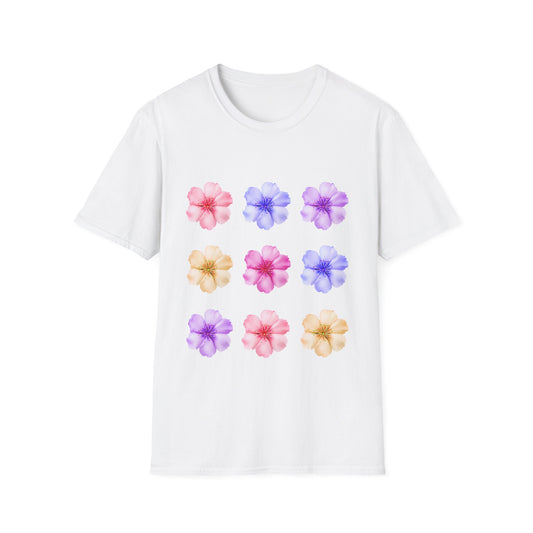Floral Softstyle Unisex T-Shirt - Vibrant Summer Blooms
