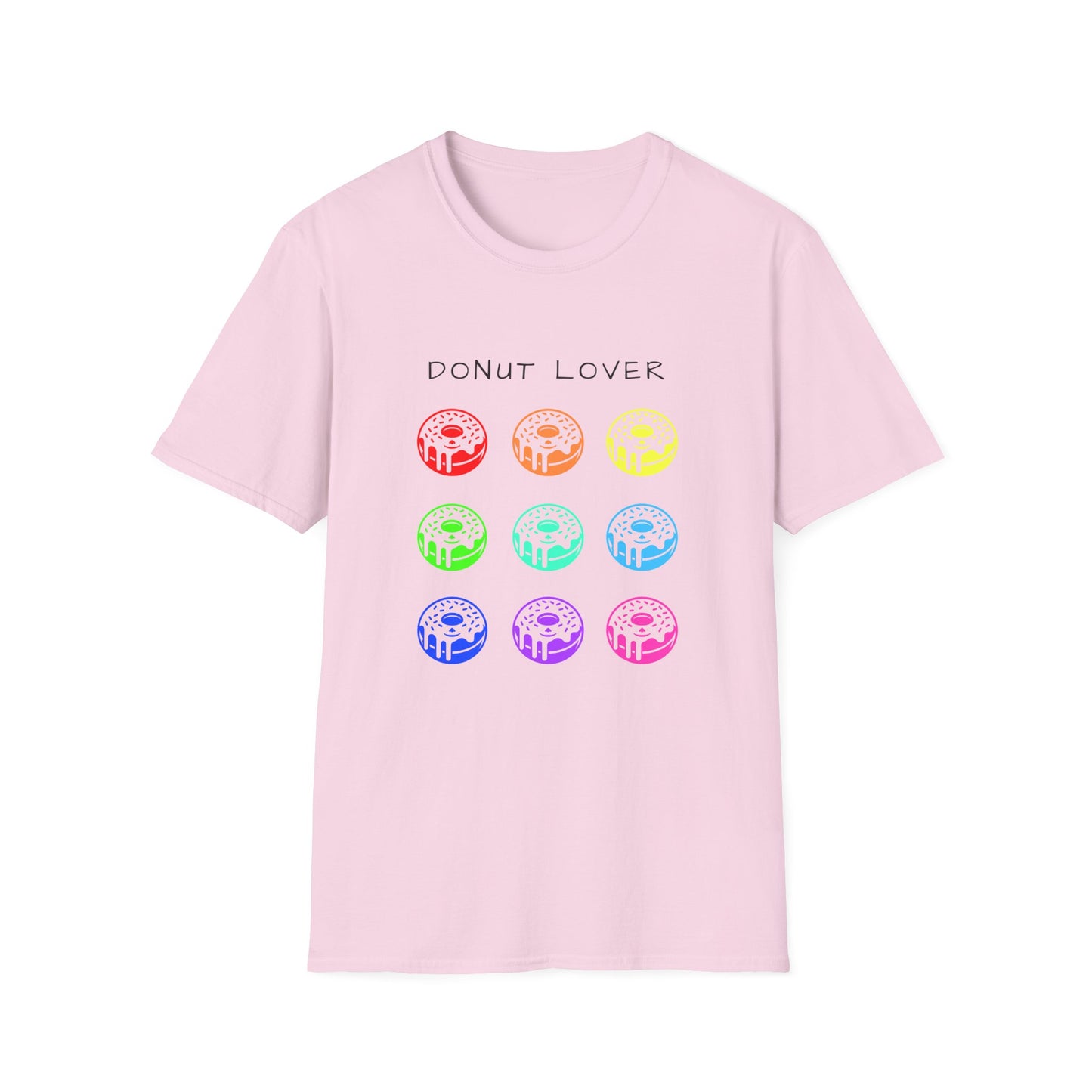Donut Lover Unisex Softstyle T-Shirt - Colorful Fun for Sweet Treat Enthusiasts