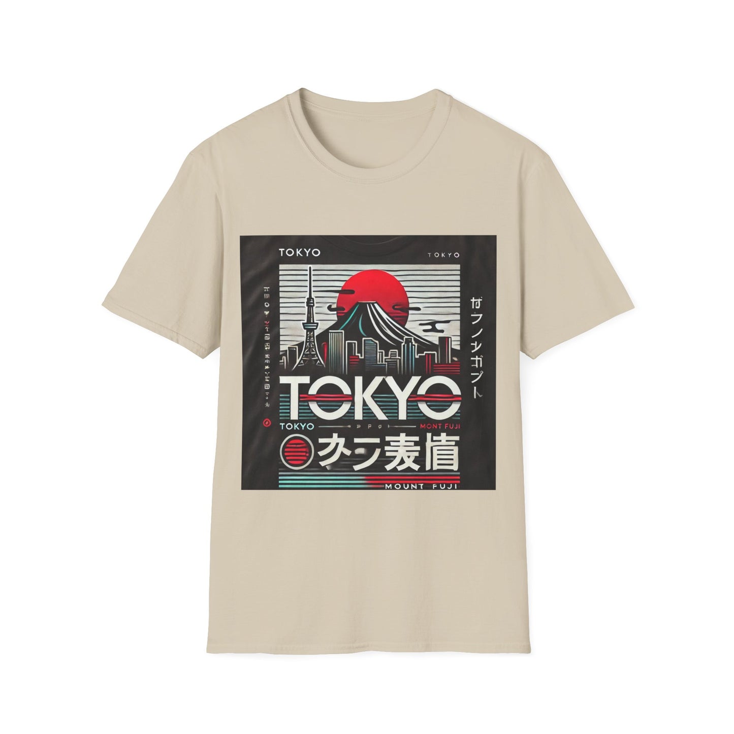 Tokyo Inspired Unisex Softstyle T-Shirt with Mount Fuji Graphic