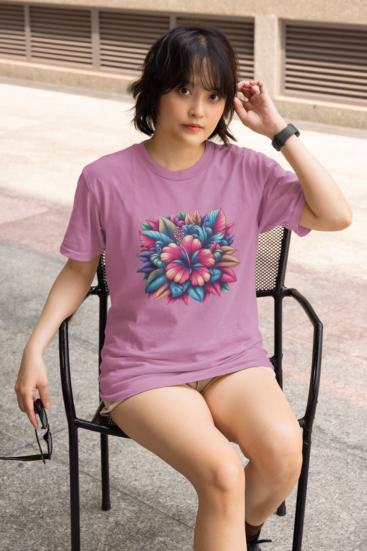 Vibrant Floral Unisex Softstyle T-Shirt - Bright Botanical Art Tee