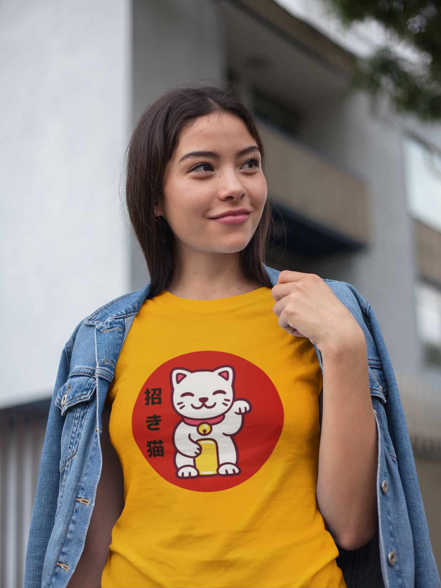 Lucky Cat Unisex Softstyle T-Shirt - Cute Kawaii Design